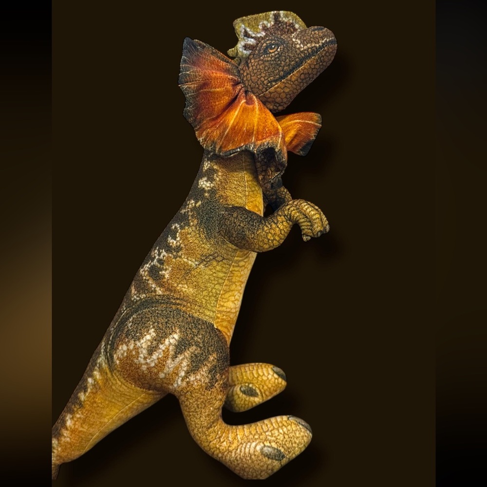 Vintage 1992 Jurassic Park Dilophosaurus Dakin Soft Toy Plush Dinosaur.
